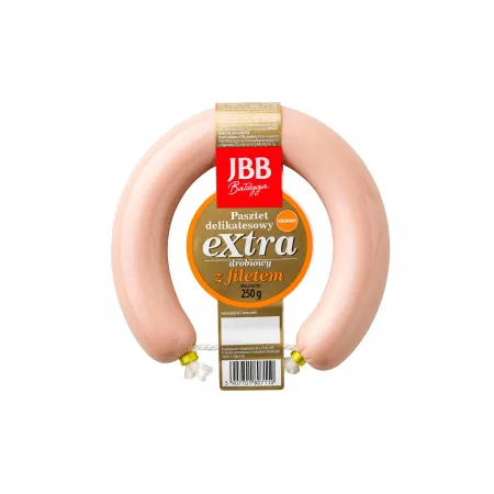 JBB Pasztet drobiowy delikatesowy EXTRA kremowy z FILETEM 250G JBB
