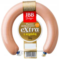 JBB Pasztet drobiowy delikatesowy EXTRA kremowy z SZYNKĄ 250G JBB