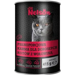 NELSON Karma mokra z wołowiną 415g puszka kot WOŁOWINA