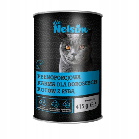 NELSON Karma mokra z rybą 415g puszka kot RYBA
