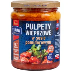 ŁUKÓW PULPETY wieprzowe w sosie pomidorowym 475g słoik