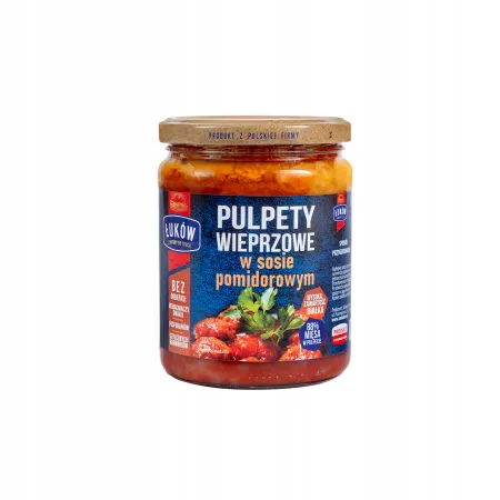ŁUKÓW PULPETY wieprzowe w sosie pomidorowym 475g słoik