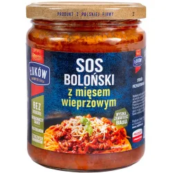 ŁUKÓW SOS BOLOŃSKI z mięsem wieprzowym 475g słoik