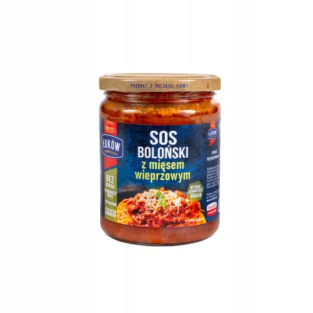 ŁUKÓW SOS BOLOŃSKI z mięsem wieprzowym 475g słoik
