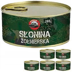 ANKOR 6x SŁONINA WOJSKOW ŻOŁNIERSKA Premium 280g konserwa mięsna ZGRZEWKA