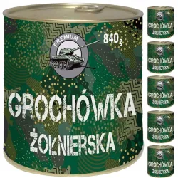 ANKOR 6x Grochówka żołnierska puszka 840g gotowe danie zgrzewka