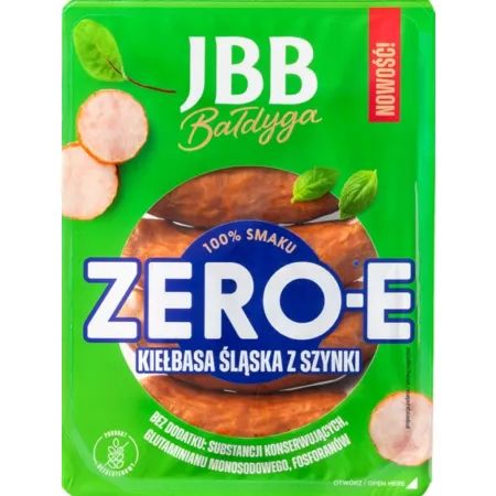 JBB KIEŁBASA ŚLĄSKA Z SZYNKI ZERO-E bez konserwantów 350G