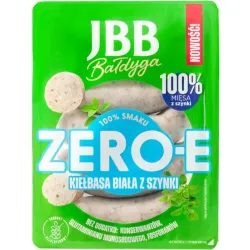JBB KIEŁBASA BIAŁA Z SZYNKI ZERO-E bez konserwantów JBB 350g