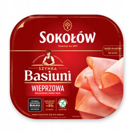 SOKOŁÓW Szynka Basiuni plastry 140g