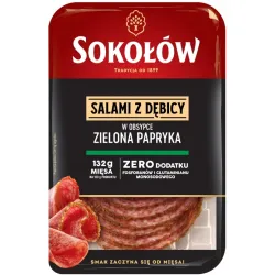 SOKOŁÓW SALAMI Z DĘBICY W OBSYPCE ZIELONA PAPRYKA 100g