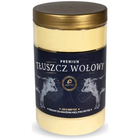AGRO-TOP TŁUSZCZ WOŁOWY PREMIUM 1KG ZAKRĘCANY SŁOIK PET