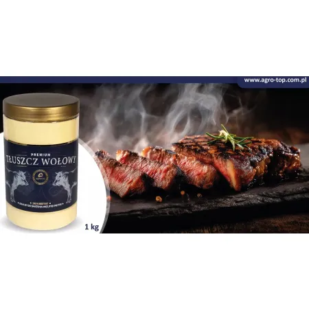 AGRO-TOP TŁUSZCZ WOŁOWY PREMIUM 1KG ZAKRĘCANY SŁOIK PET
