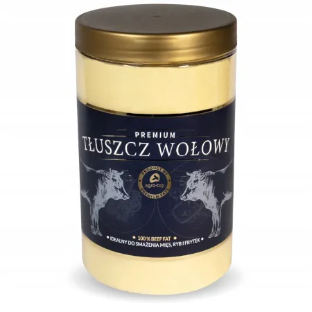 AGRO-TOP TŁUSZCZ WOŁOWY PREMIUM 1KG ZAKRĘCANY SŁOIK PET
