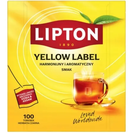 LIPTON Yellow Label herbata czarna 100 torebek 200g