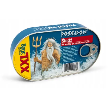 POSEJDON Śledź w sosie pomidorowym puszka 300 g