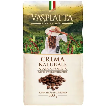 WŁOSKA KAWA ziarnista VASPIATTA CREMA NATURALE 500g