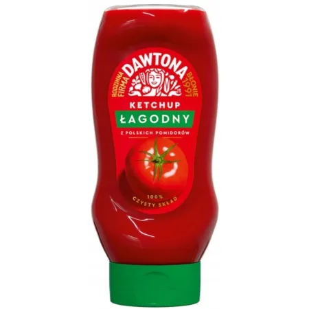 DAWTONA KETCHUP ŁAGODNY Czysty skład 444g