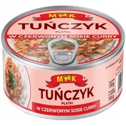 MK TUŃCZYK płatki w czerwonym sosie curry puszka 150g