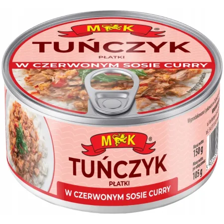 MK TUŃCZYK płatki w czerwonym sosie curry puszka 150g