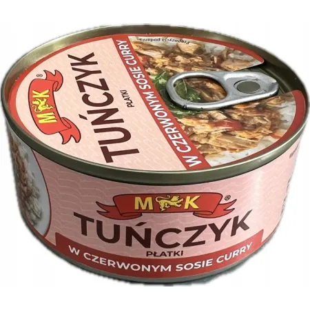 MK TUŃCZYK płatki w czerwonym sosie curry puszka 150g