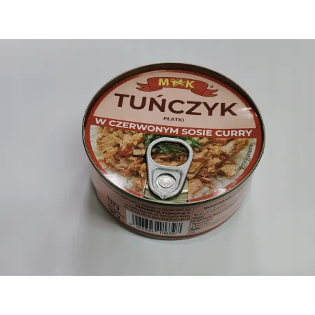 MK TUŃCZYK płatki w czerwonym sosie curry puszka 150g