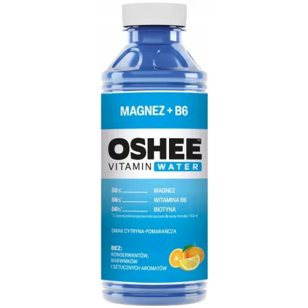 OSHEE VITAMIN VATER magnez+B6 cytryna pomarańcza butelka 555ml