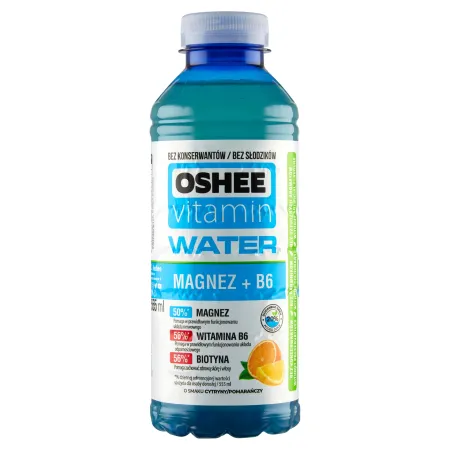 OSHEE VITAMIN VATER magnez+B6 cytryna pomarańcza butelka 555ml