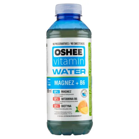 OSHEE VITAMIN VATER magnez+B6 cytryna pomarańcza butelka 555ml