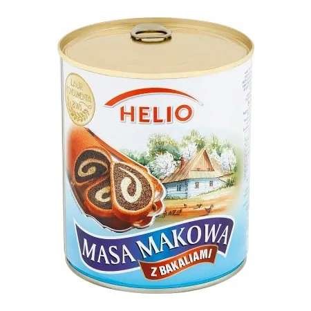 Helio masa makowa z bakaliami - puszka 850g