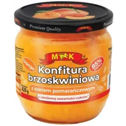 MK Konfitura brzoskwiniowa z sokiem pomarańczowym słoik 420g
