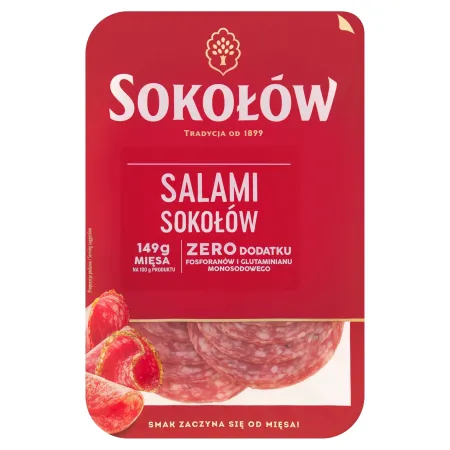 SOKOŁÓW Salami Sokołów plastry 100g