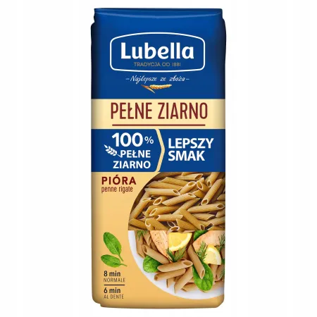 LUBELLA PEŁNE ZIARNO Makaron rurki 400g