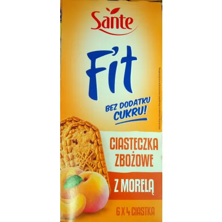 SANTE FIT Ciasteczka Zbożowe z Morelą Bez Dodatku Cukru 300g