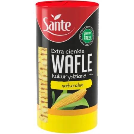 SANTE Wafle KUKURYDZIANE NATURALNE Extra CIENKIE Niesolone Bezglutenowe 120