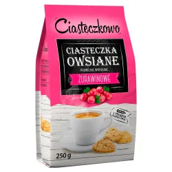 SANTE CIASTECZKOWO Ciasteczka owsiane ŻURAWINOWE podwójnie wypiekane 250g