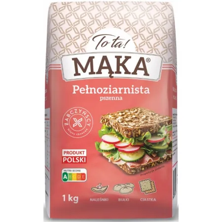ToTa Mąka PEŁNOZIARNISTA pszenna 1kg