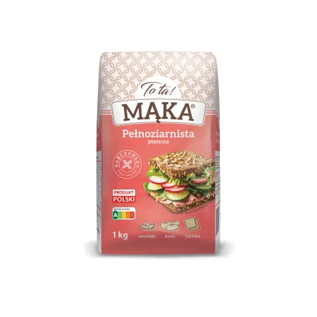 ToTa Mąka PEŁNOZIARNISTA pszenna 1kg