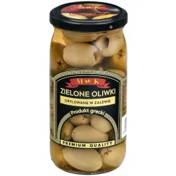 MK ZIELONE OLIWKI drylowane w zalewie produkt GRECJA 350g