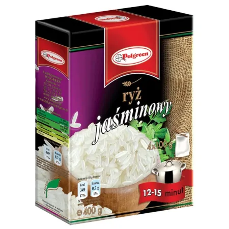 POLGREEN RYŻ JAŚMINOWY KARTON 4x100g 400g