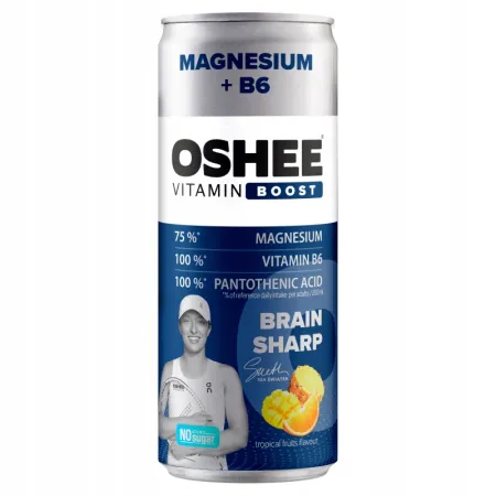 OSHEE Vitamin Boost Magnez+B6 owoce tropikalne 250ml puszka