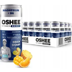 OSHEE 24x Vitamin Boost Magnez+B6 owoce tropikalne 250ml ZGRZEWKA