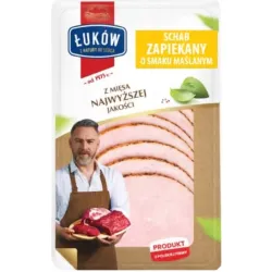 ŁUKÓW SCHAB ZAPIEKANY O SMAKU MAŚLANYM plastry 100g