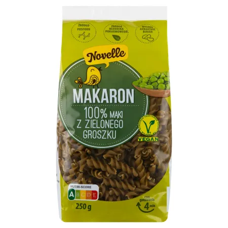 NOVELLE Makaron 100 % MĄKI Z ZIELONEGO GROSZKU 250g zielony groszek