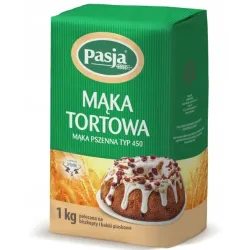 JELONKI MĄKA PASJA PSZENNA TORTOWA TYP 450 1KG biszkopty babki piaskowe