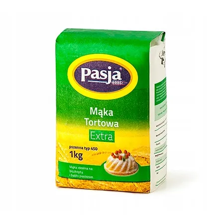 JELONKI MĄKA PASJA PSZENNA TORTOWA TYP 450 1KG biszkopty babki piaskowe